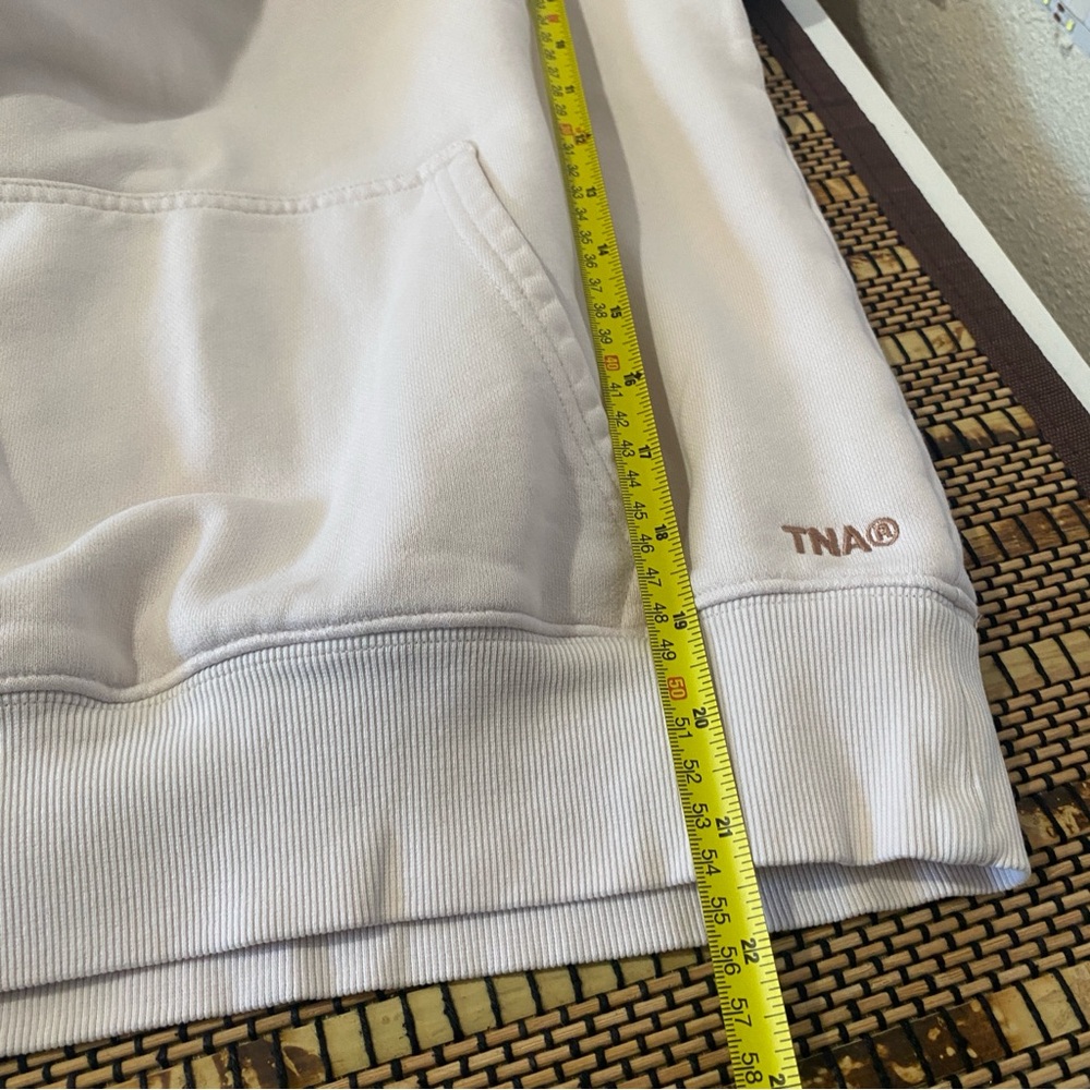 TNA Sweatfleece Terry Fleece Hoodie XS Cream Beige Perfect Fit Casual Comfy - Picture 10 of 10